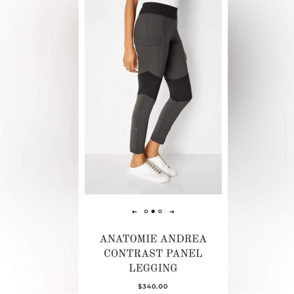 Anatomie Womens Pants Andrea Contrast Panel Leggings Stretch Travel
Gray Black S - Picture 2 of 6